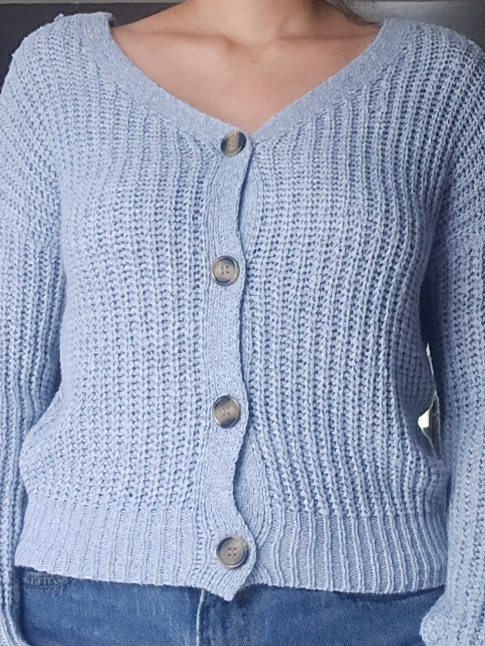 Women's Baby Blue Knit Sweater